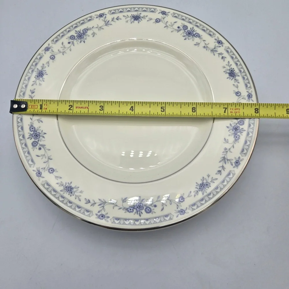 Minton Bellemeade Salad Plates Set of 6 Blue Floral Bone China 8